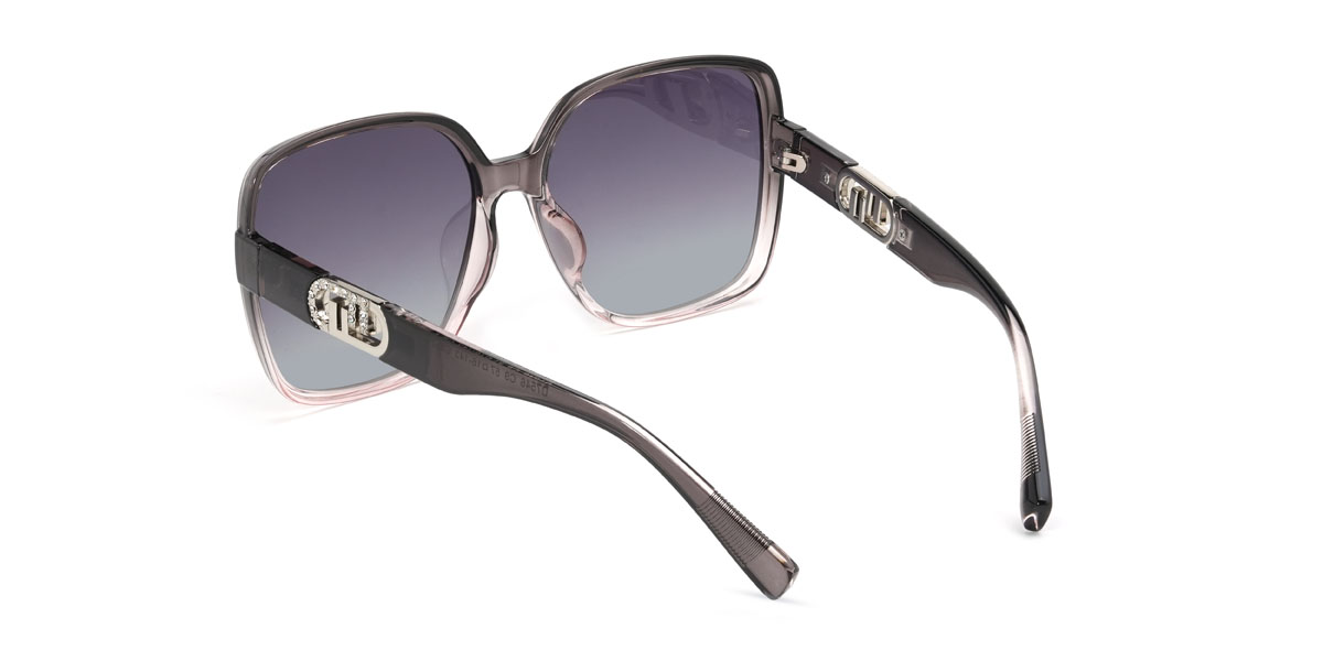 Grau Rosa Gradual Lila Yasmine Brille - Square Sunglasses