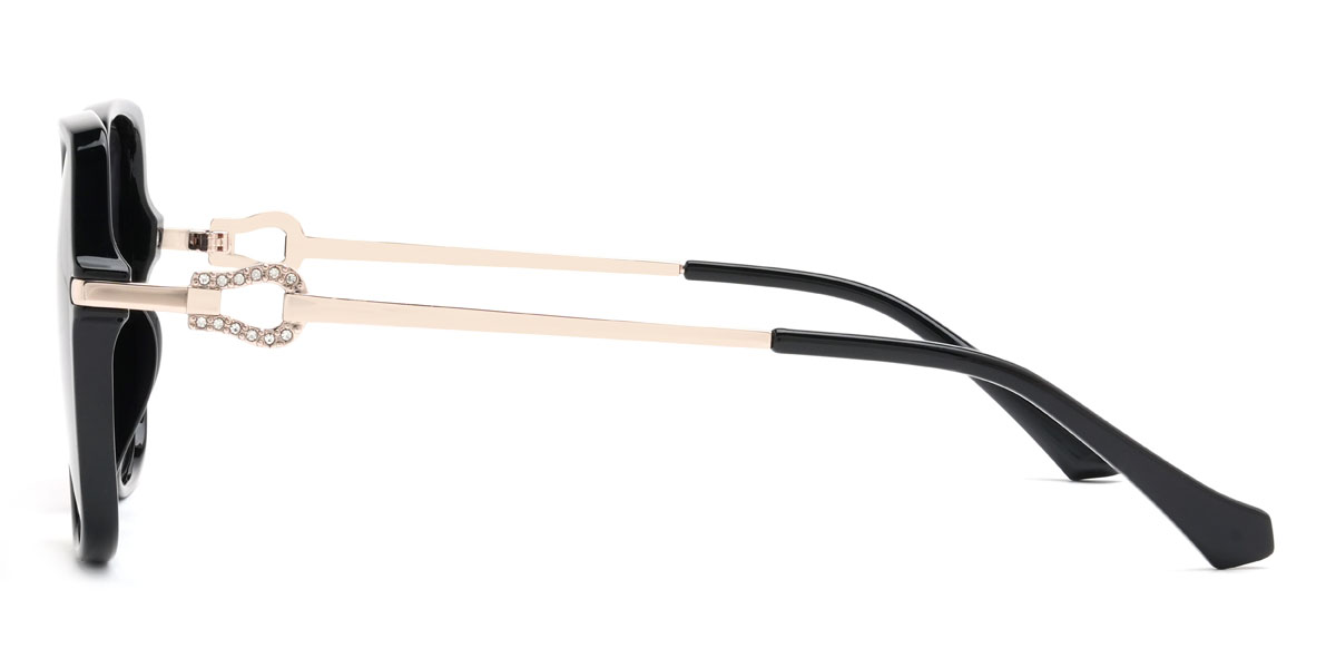 Black Gradual Purple Vivienne Glasses - Square Sunglasses