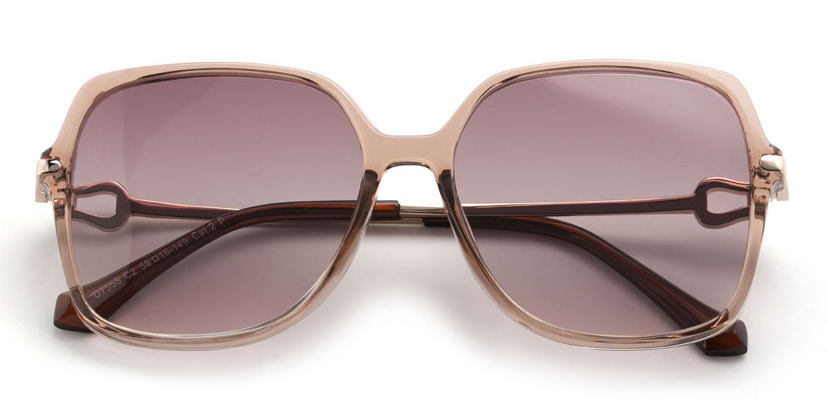 Tawny Gradual Braun Vivienne Brille - Square Sunglasses
