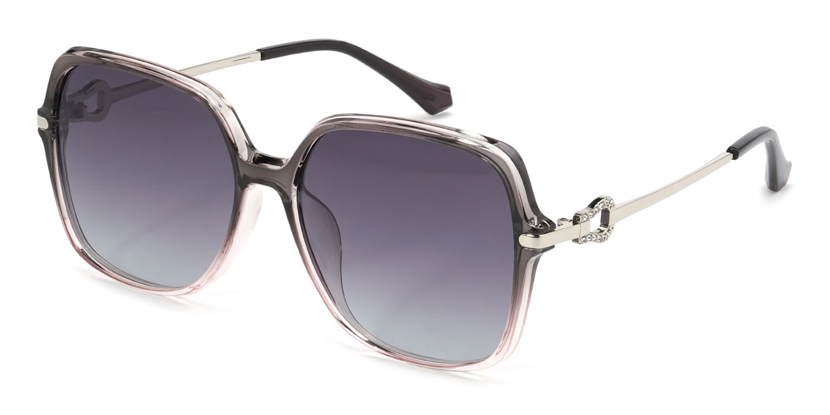 Gris Rosa Gradual Morado Vivienne Gafas - Square Sunglasses
