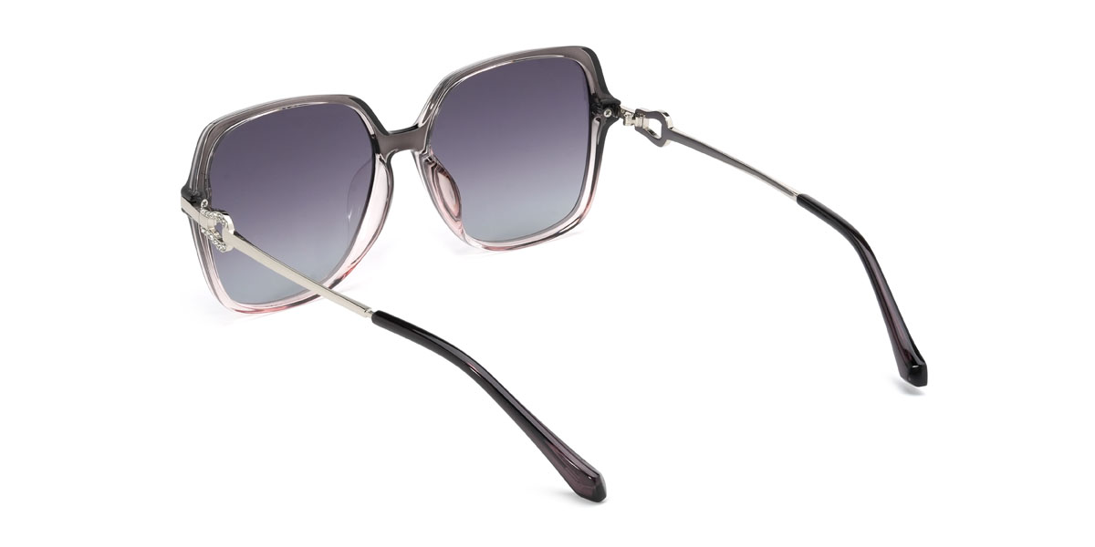 Gris Rosa Gradual Morado Vivienne Gafas - Square Sunglasses