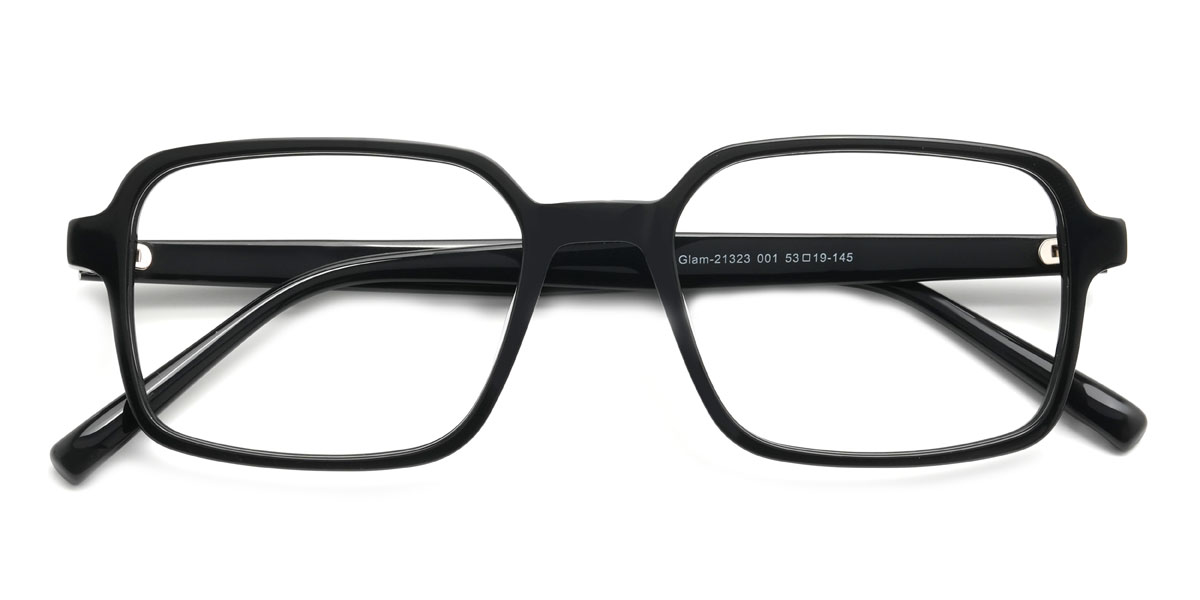 Black Loren Glasses - Rectangle Glasses