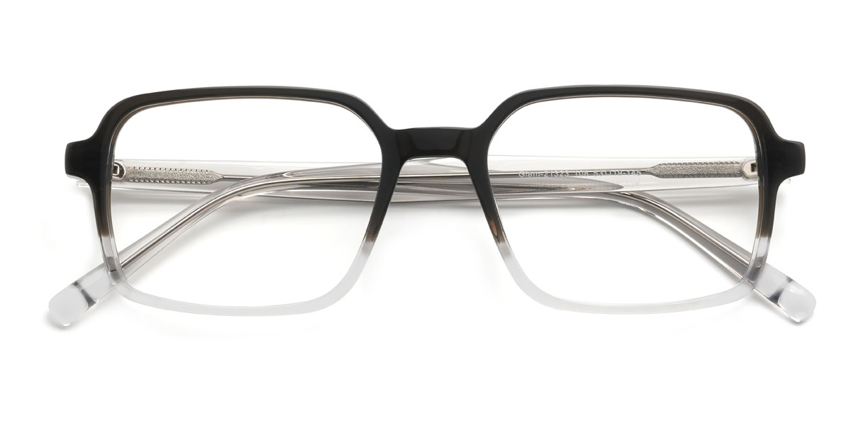 Schwarz Grau Loren Brille - Rectangle Glasses