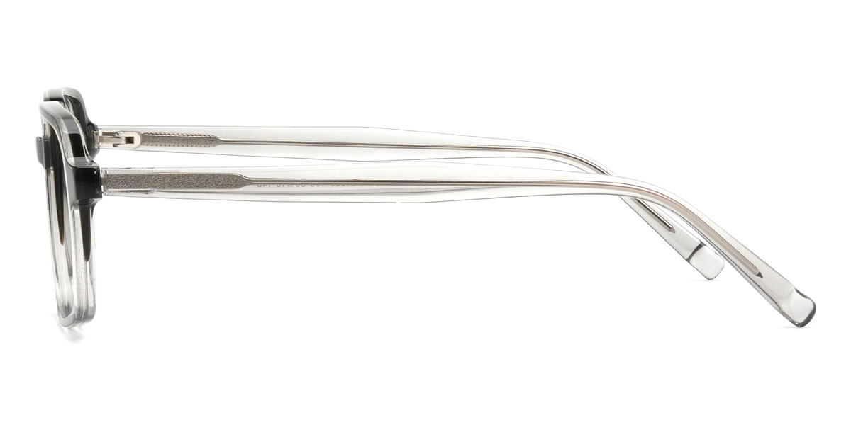 Schwarz Grau Loren Brille - Rectangle Glasses