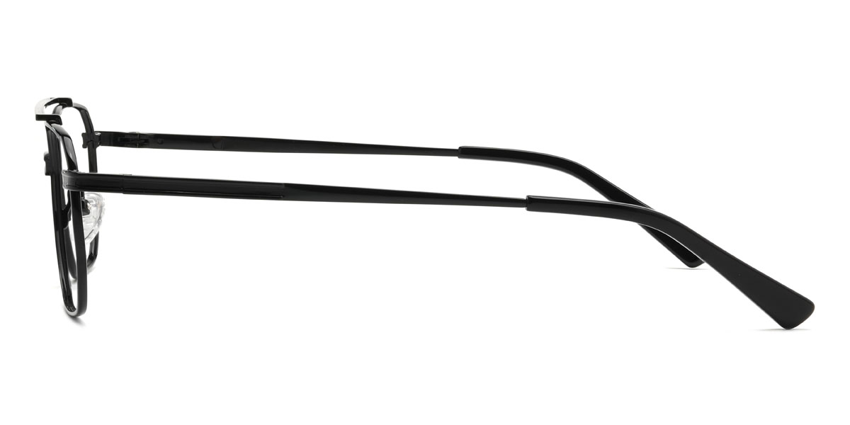 Black Francesco Glasses - Aviator Glasses