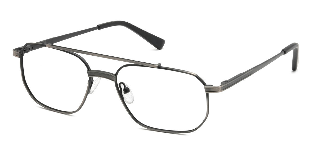 Black Silver Francesco Glasses - Aviator Glasses