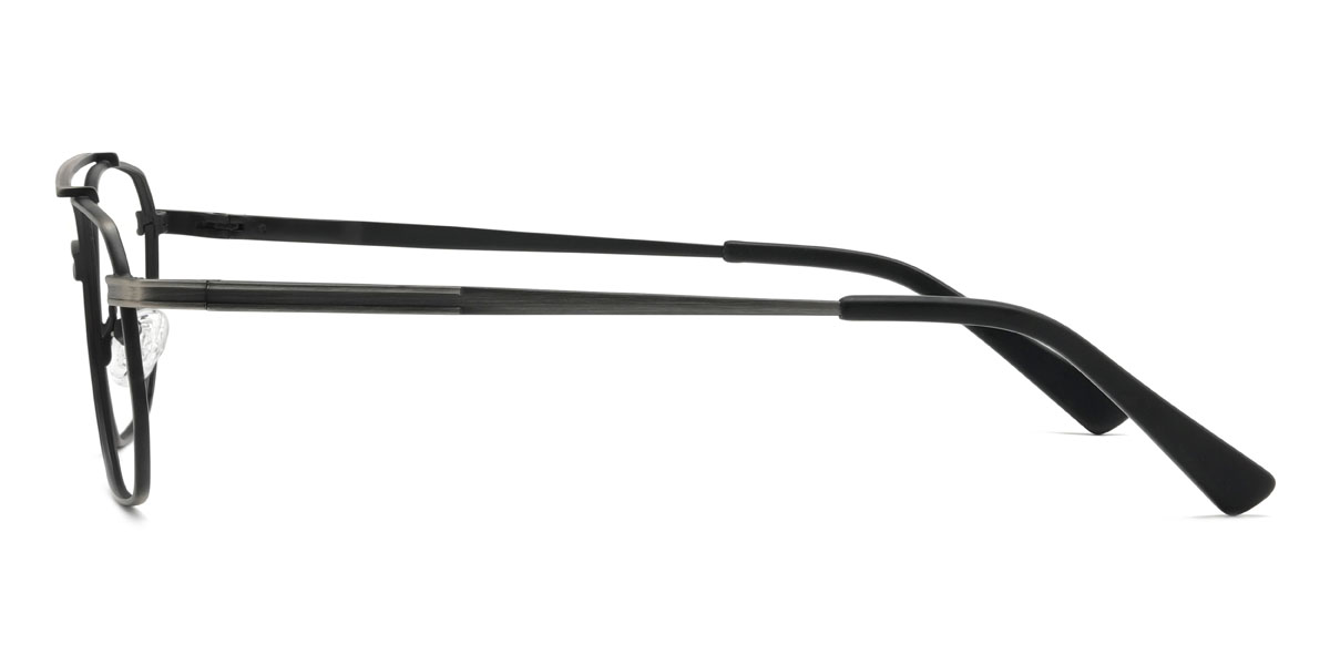 Black Silver Francesco Glasses - Aviator Glasses