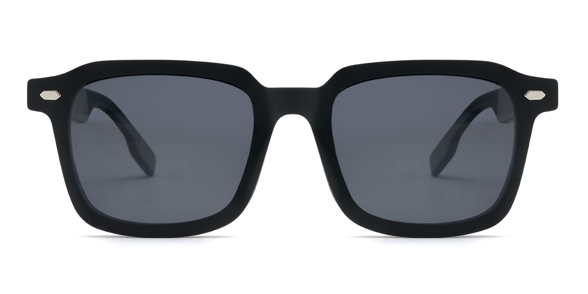 Blue Ollie Glasses - Rectangle Clip-On Sunglasses