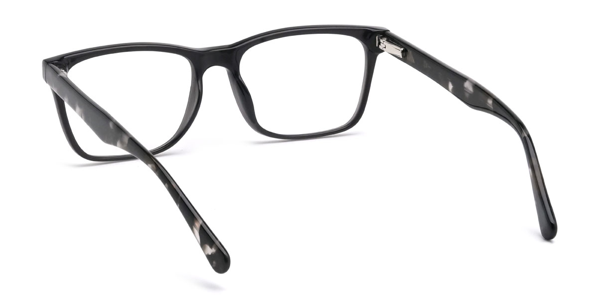 Grey Philo Glasses - Rectangle Clip-On Sunglasses