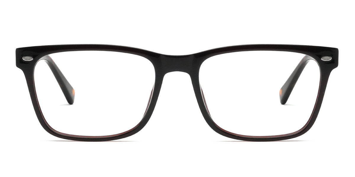 Braun Philo Brille - Rectangle Clip-On Sunglasses