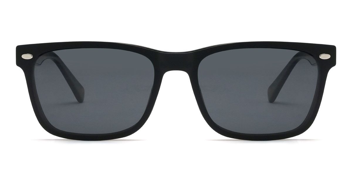 Braun Philo Brille - Rectangle Clip-On Sunglasses
