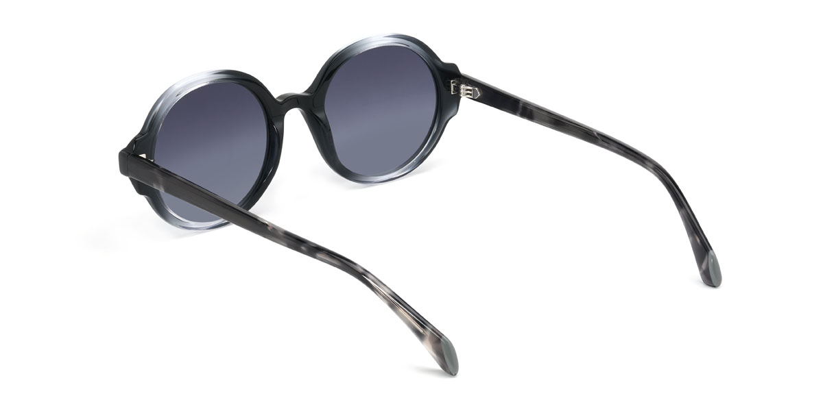 Gradual Black Gradual Blue Noble Glasses - Oval Sunglasses
