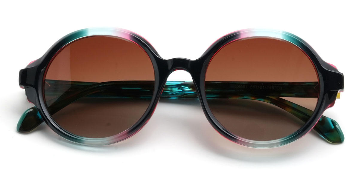 Roja verde marrón Noble Gafas - Oval Sunglasses