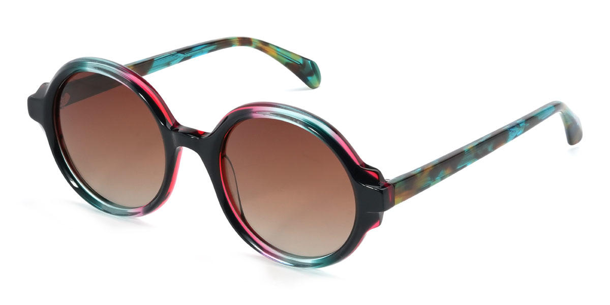 Roja verde marrón Noble Gafas - Oval Sunglasses