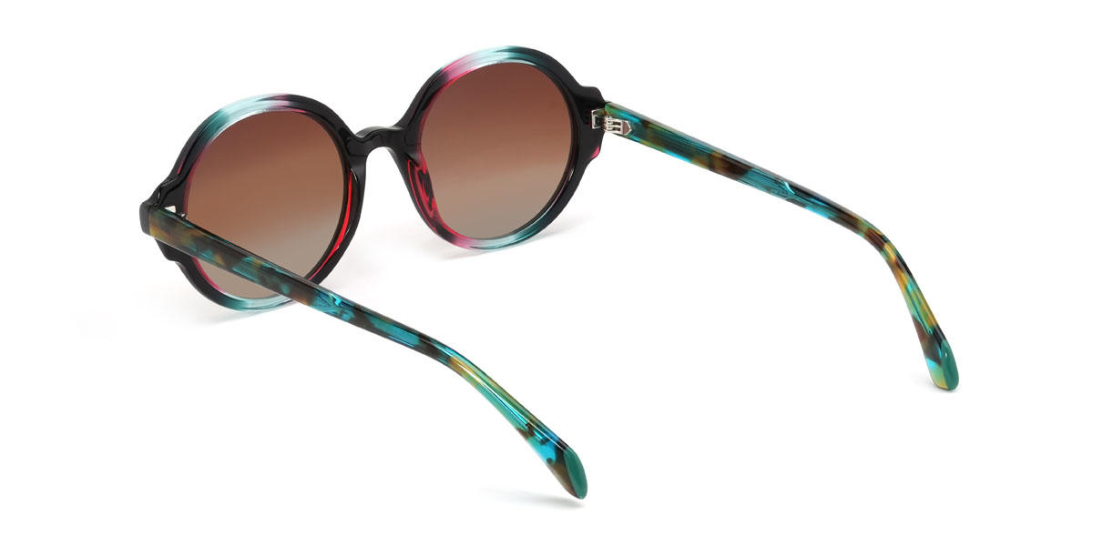 Roja verde marrón Noble Gafas - Oval Sunglasses