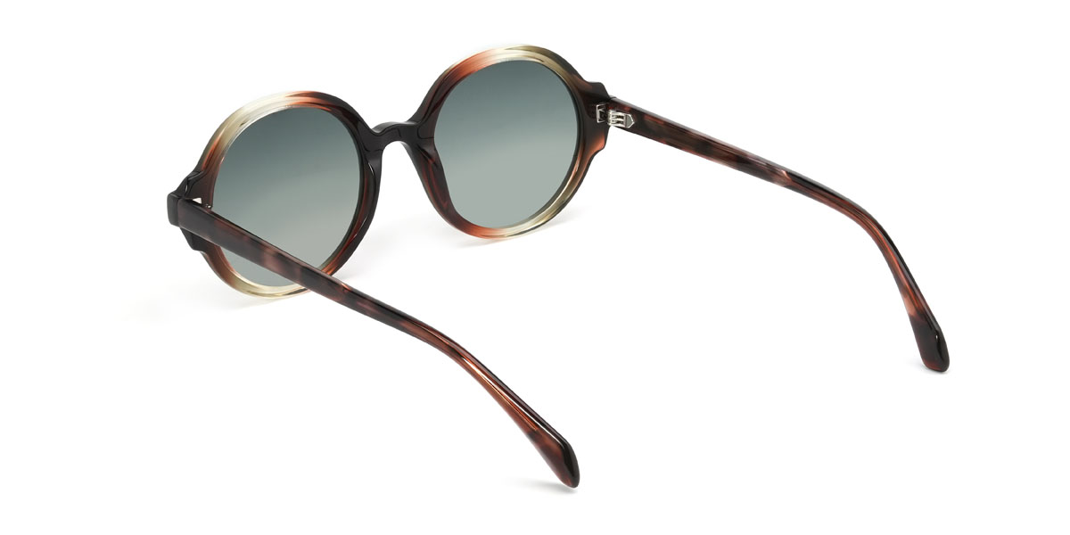 Dégradé brun dégradé vert Noble Lunettes - Oval Sunglasses