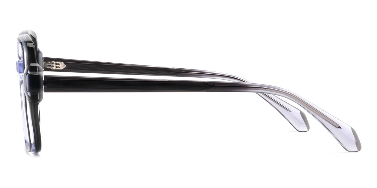 Black Blue Quinlan Glasses - Square Glasses