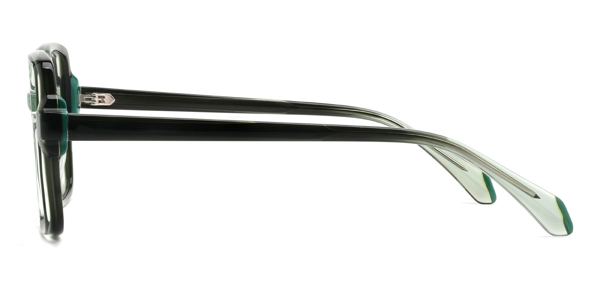 Gradient Green Quinlan Glasses - Square Glasses