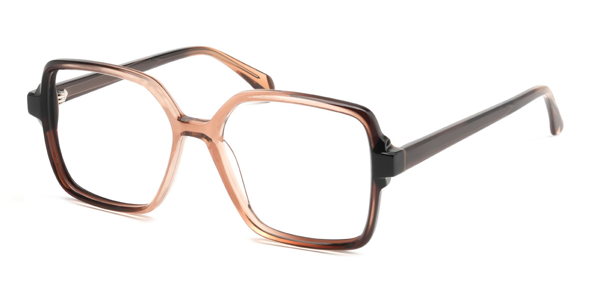 Gradient Brown Quinlan Glasses - Square Glasses