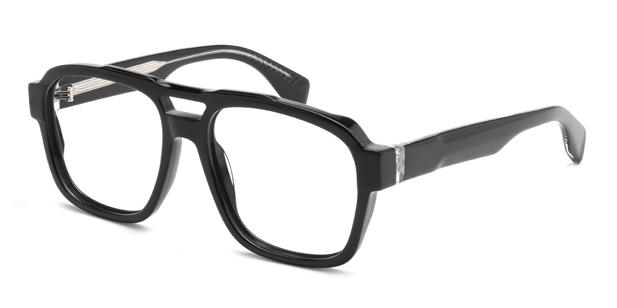 Black Adelaide Glasses - Aviator Glasses