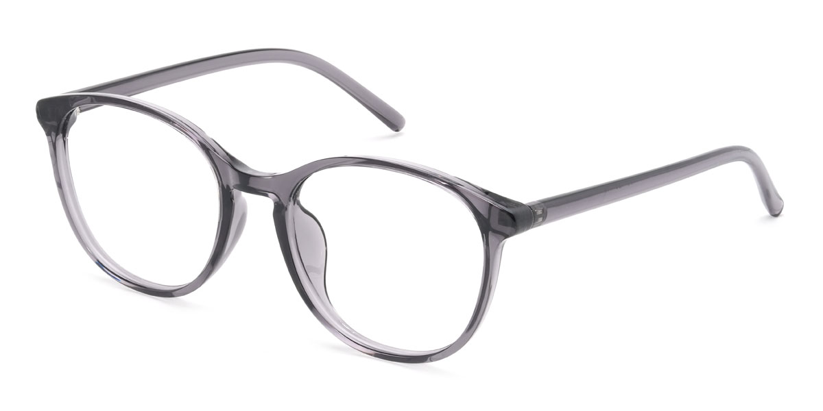 Clear Grey Peppercorn Glasses - Oval Glasses