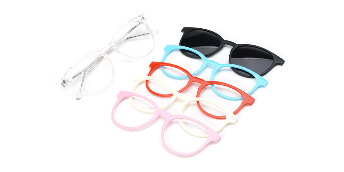 Colorful Julianna Glasses - Oval Clip-On Sunglasses