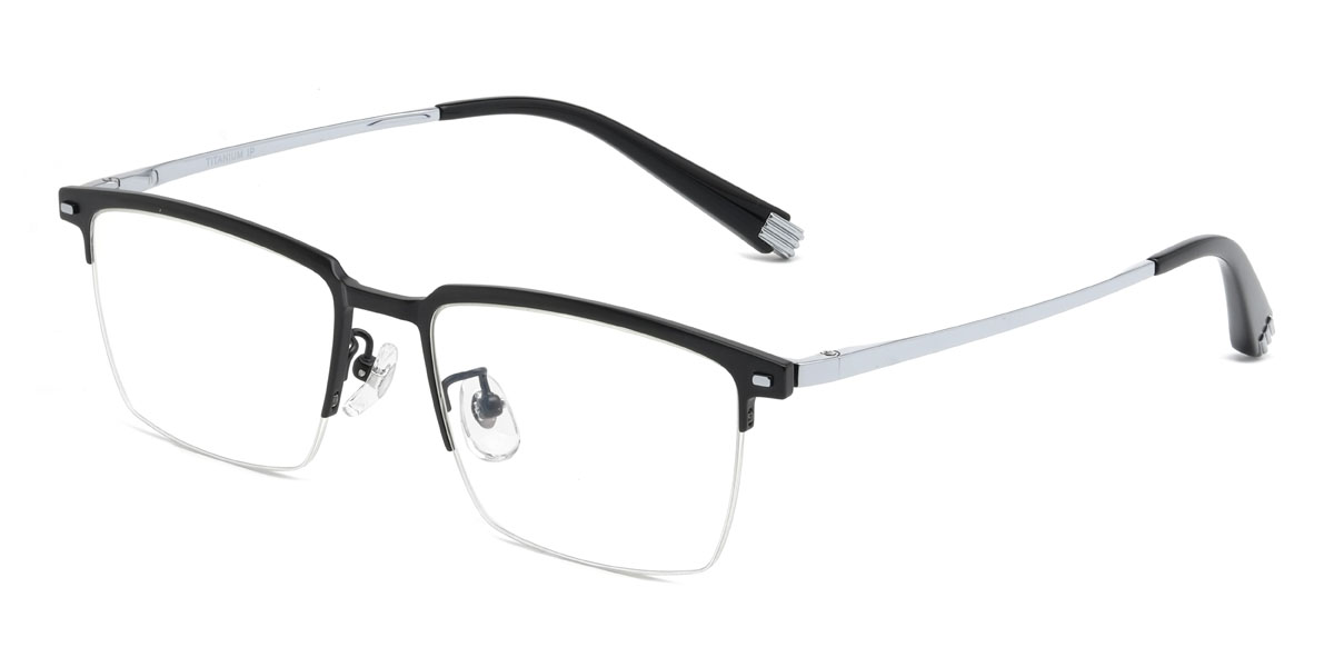 Black Quillan Glasses - Rectangle Glasses