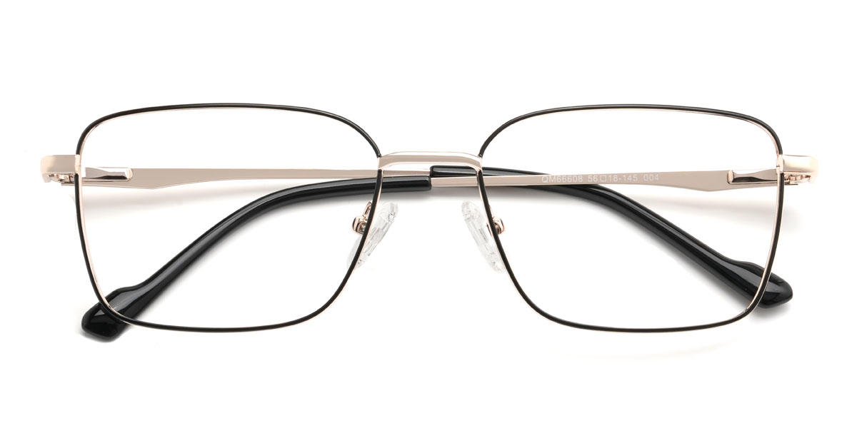 Gold Black Zero Glasses - Rectangle Glasses