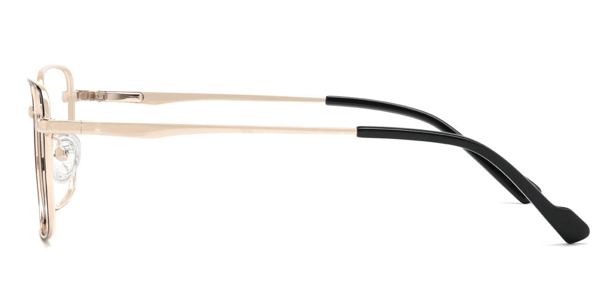 Gold Black Zero Glasses - Rectangle Glasses