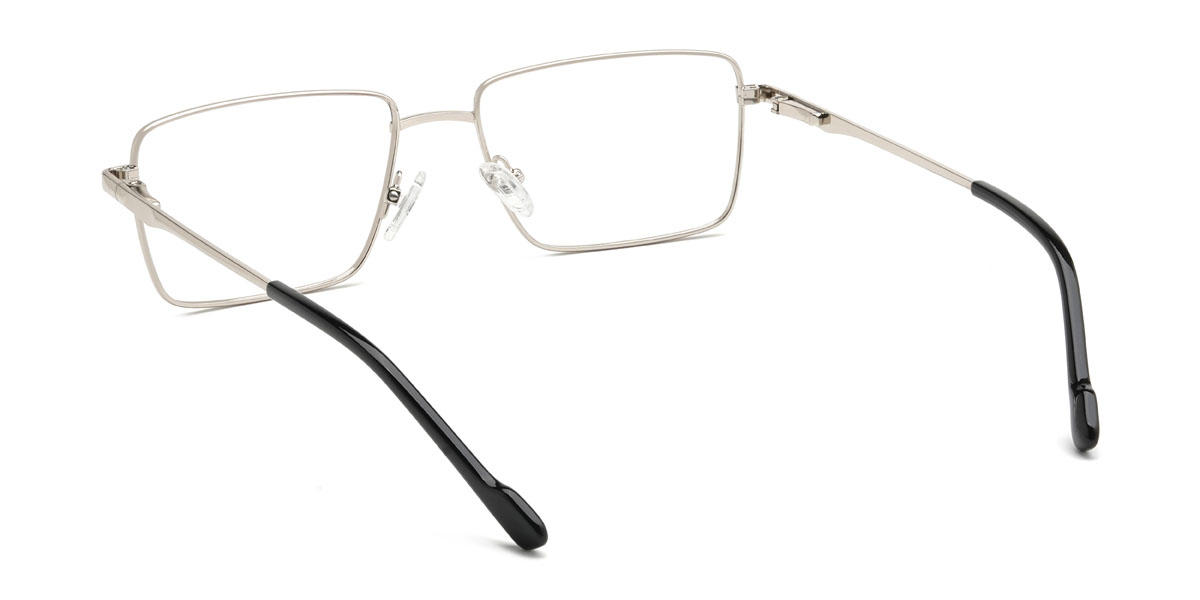 Black Silver Sheldon Glasses - Rectangle Glasses