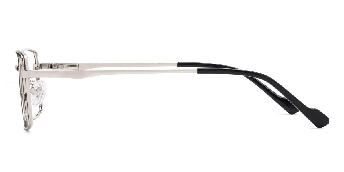 Black Silver Sheldon Glasses - Rectangle Glasses