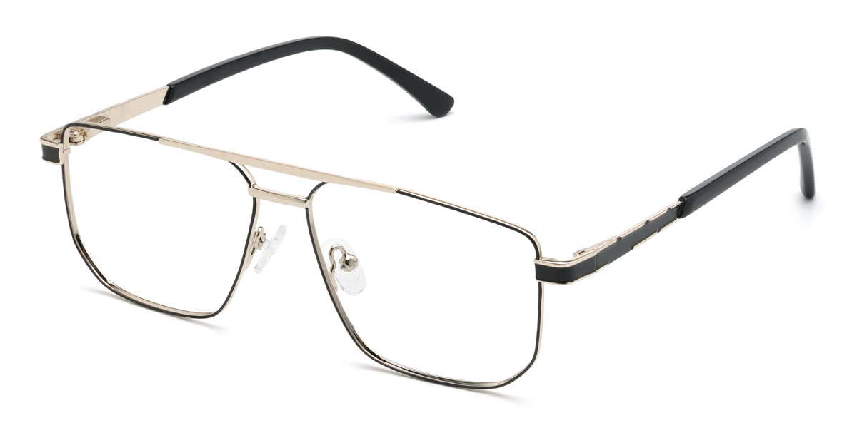 Gold Schwarz Orson Brille - Aviator Glasses