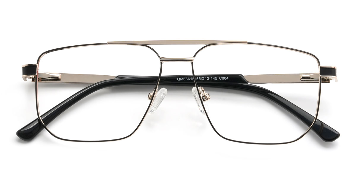 Gold Schwarz Orson Brille - Aviator Glasses