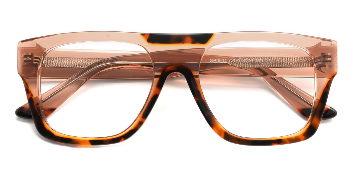 Orange Neal Glasses - Rectangle Glasses