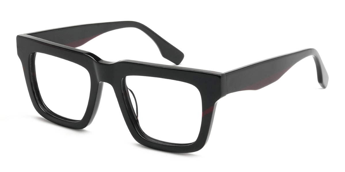 Black Kurt Glasses - Rectangle Glasses