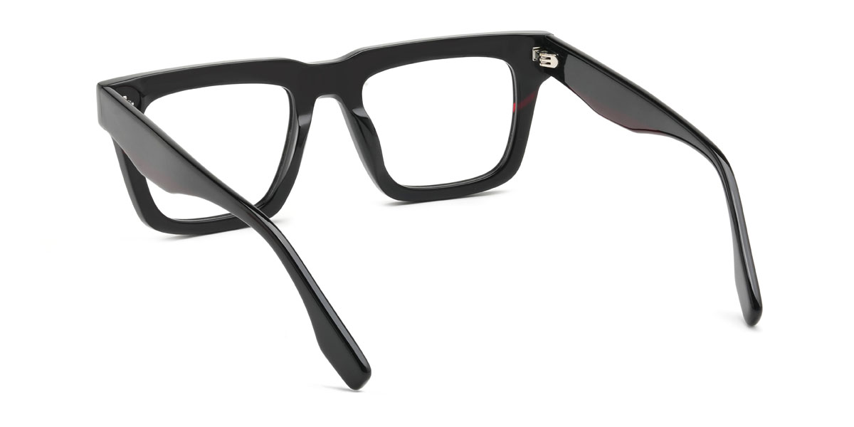 Black Kurt Glasses - Rectangle Glasses