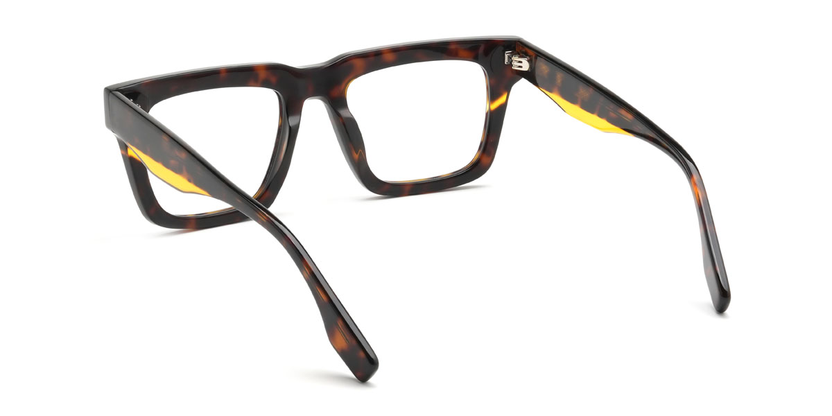 Tortoiseshell Kurt Glasses - Rectangle Glasses