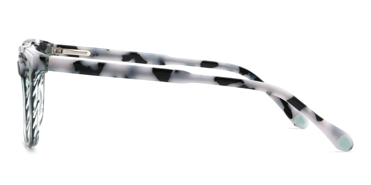 Schwarz Schildpatt Grün Annalise Brille - Rectangle Glasses