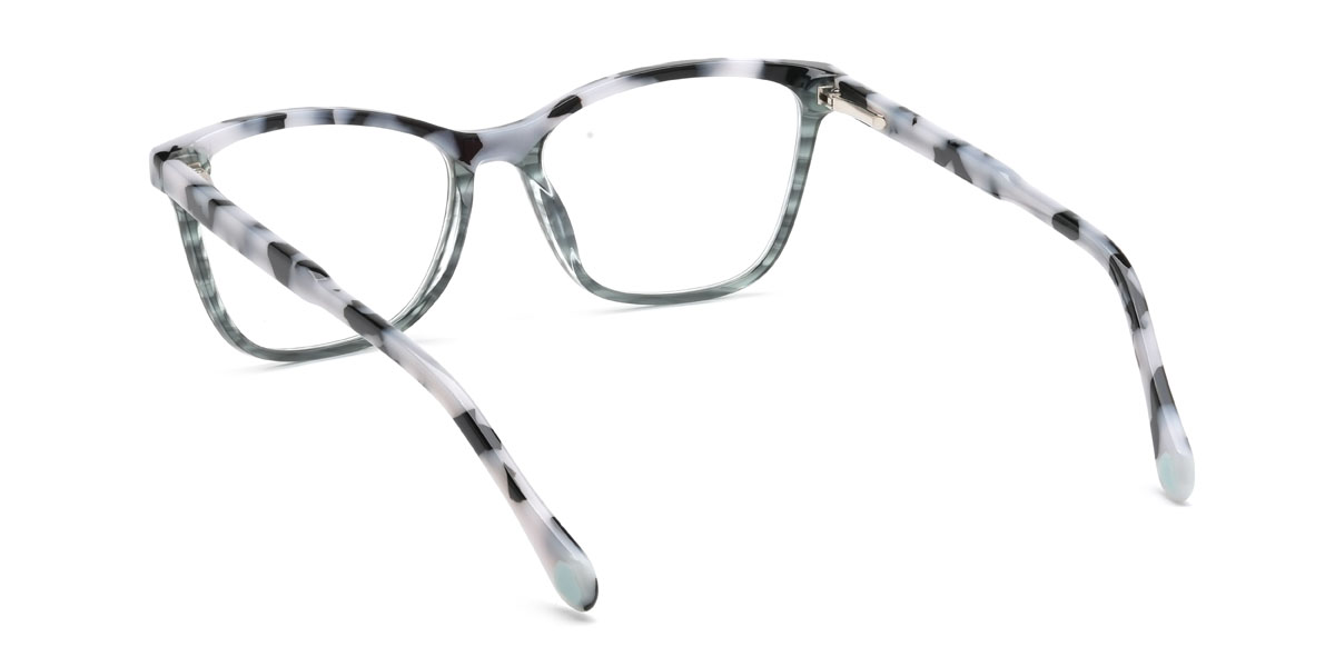 Schwarz Schildpatt Grün Annalise Brille - Rectangle Glasses