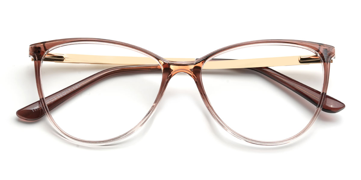 Gradient Brown Winifred Glasses - Cat Eye Glasses