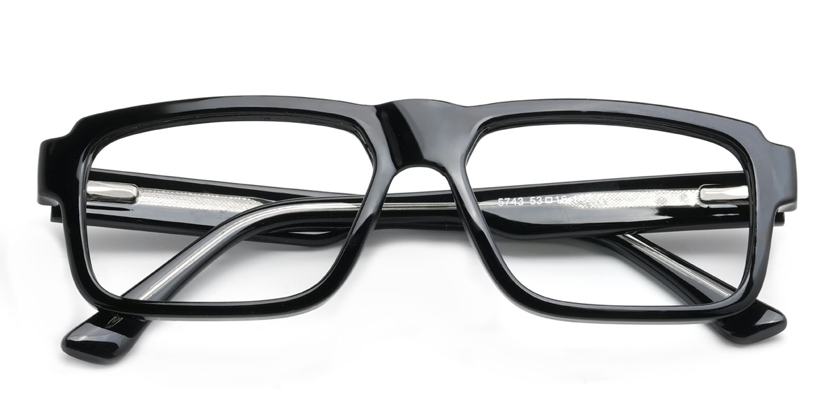 Black Freddy Glasses - Rectangle Glasses