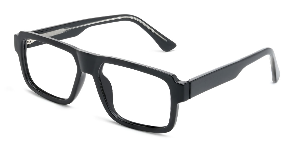 Black Freddy Glasses - Rectangle Glasses