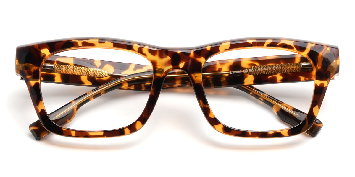 Tortoiseshell Shane Glasses - Rectangle Glasses