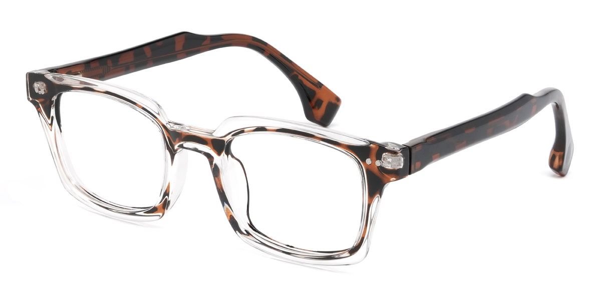 Clear Tortoiseshell Quiana Glasses - Rectangle Glasses