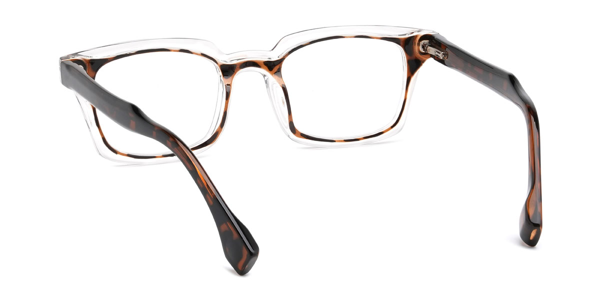 Clear Tortoiseshell Quiana Glasses - Rectangle Glasses