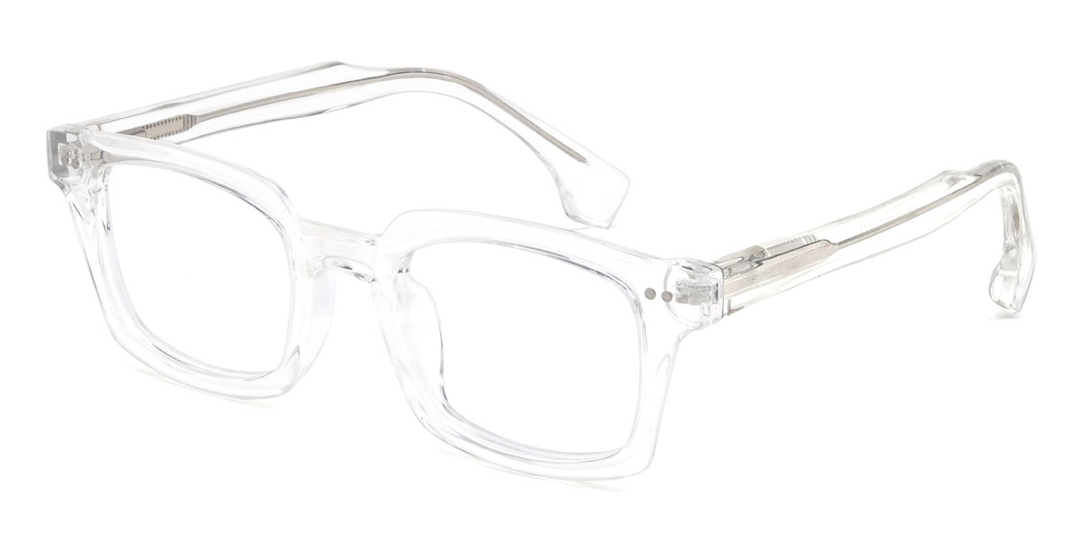 Clear Quiana Glasses - Rectangle Glasses