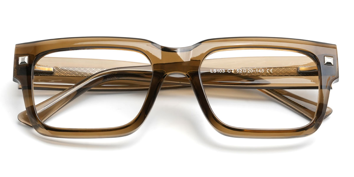 Olive Green Nichole Glasses - Rectangle Glasses