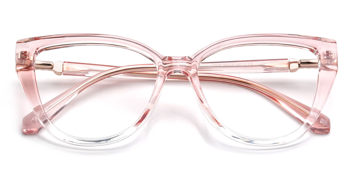 Gradient Pink Gardenia Glasses - Cat Eye Glasses