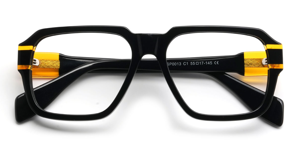 Black Jeff Glasses - Rectangle Glasses