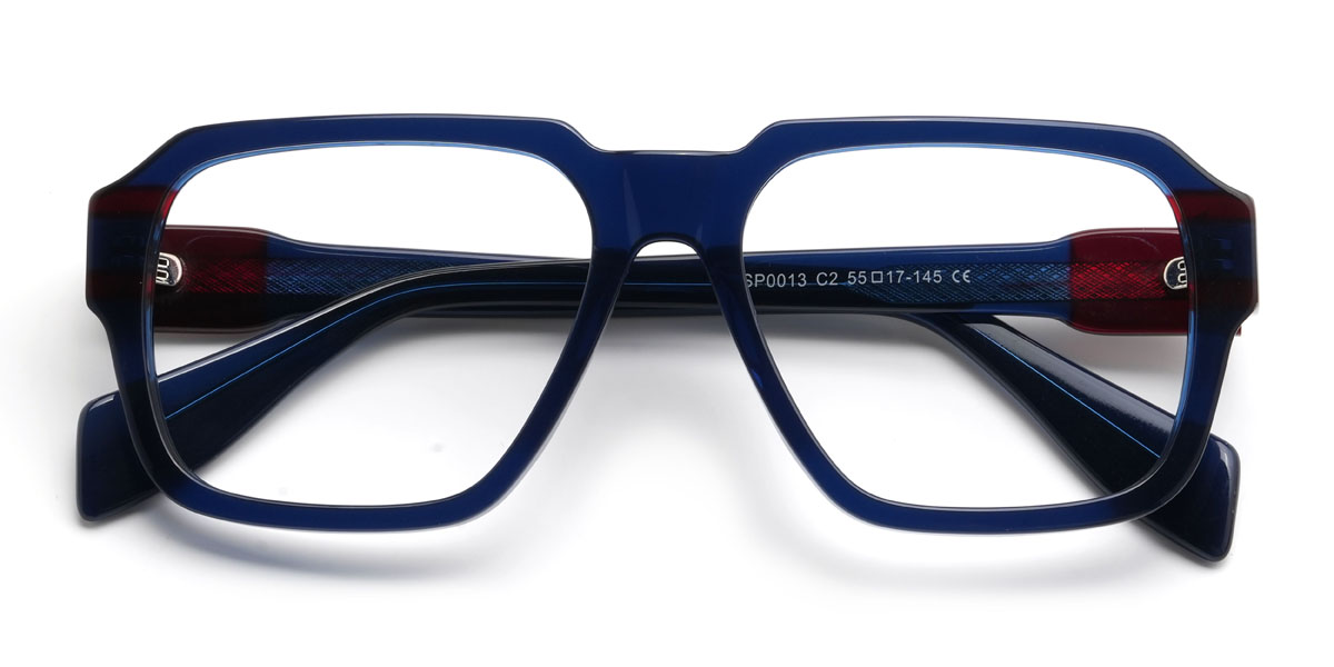 Navy Jeff Glasses - Rectangle Glasses